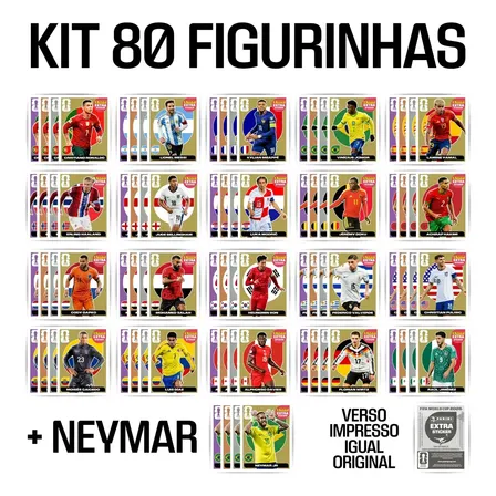 Kit 84 Figurinhas Legends 2026 Lendárias Raras Copa 26