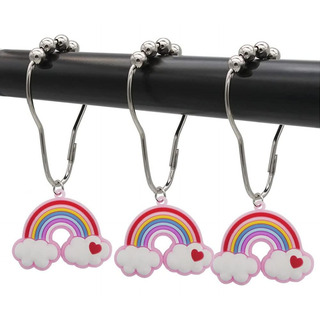 Decorative Rainbow Shower Curtain Hooks For Kids Bathroom - Decorative Rainbow Shower Curtain Hooks For Kids Bathroom -