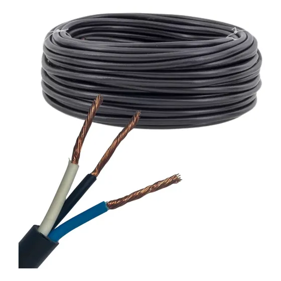 Cabo Elétrico Pp 3x4mm Flexível 3 Vias De 4mm Rolos Com 60m Cobertura Preto