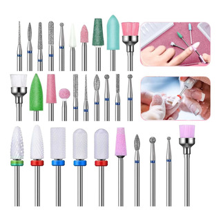 30 Piezas Juego De Brocas De Cerámica De Uñas Profesional Ki 30 Piezas Juego De Brocas De Cerámica De Uñas Profesional Ki