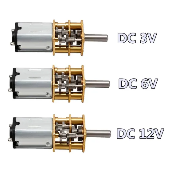 Motorreductor Metal Motor 3v 6v 12v Rueda Dentada 15-1000rpm