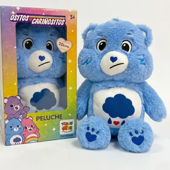 Peluche Gruñosito Azul 25 Cm En Caja - Ositos Cariñositos
