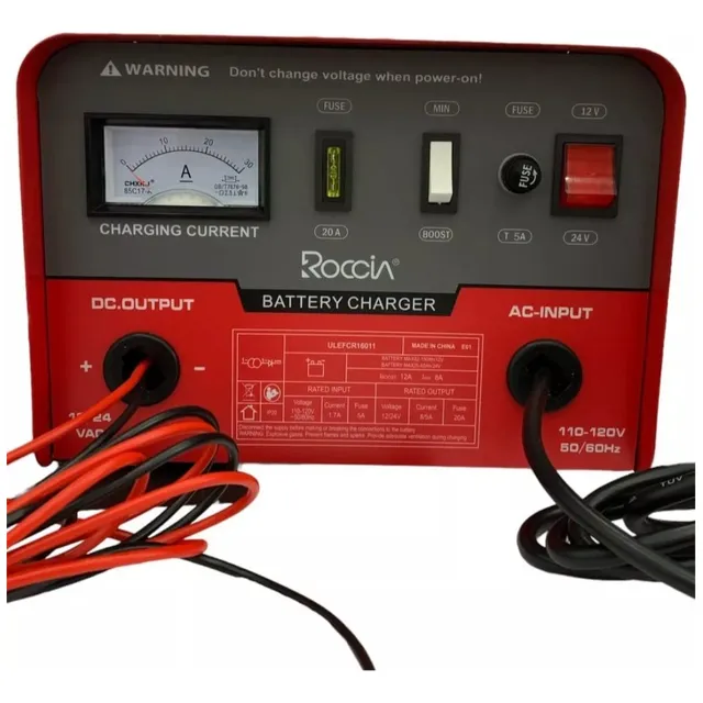 Cargador Baterías Para Carro Moto 12v 24v 150ah Marca Roccia