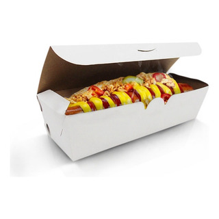 Embalagem Caixa Hot Dog Cachorro Quente Delivery 100 Pçs Br Embalagem Caixa Hot Dog Cachorro Quente Delivery 100 Pçs Br