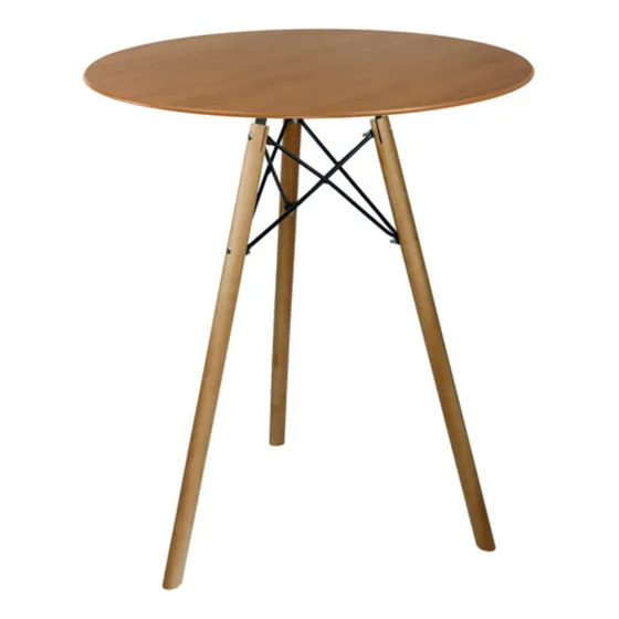 Mesa Redonda Jantar 80cm Frejó Madeirado Eiffel Tripé