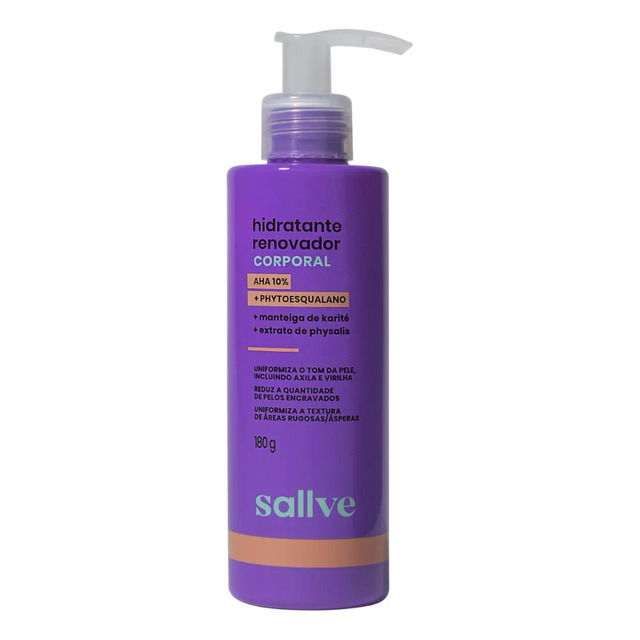 Hidratante Renovador Corporal 10% Ahas 180g Sallve Sem Fragrância