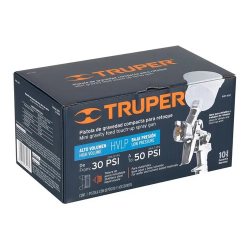 Pistola Para Pintar Gravedad 120ml Boquilla 1mm Truper 11097