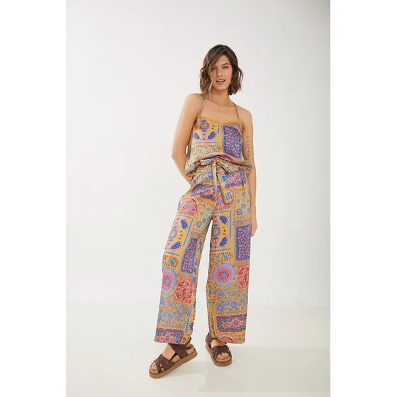 Palazzo Estampado Con Lazo Rimmel