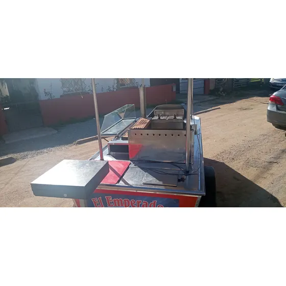 Carro Comida De Un Eje Dos Freidora Una Panchera Parrilla