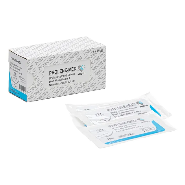 Sutura Prolene-med 5/0, Med-aid, Prolene Curva 16mm