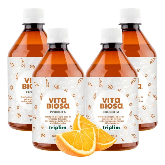 4 Unidades Probiótico Orgánico Bebible Vitabiosa X 500ml C/u