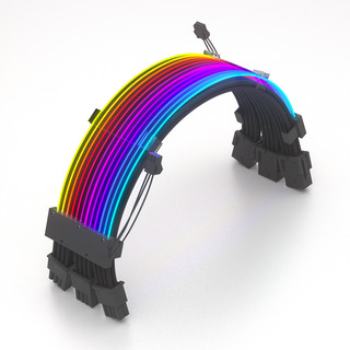 Fio Prateado De Silicone 24p Da Placa-mĂŁe - 245-340mm - Argb Fio Prateado De Silicone 24p Da Placa-mĂŁe - 245-340mm - Argb