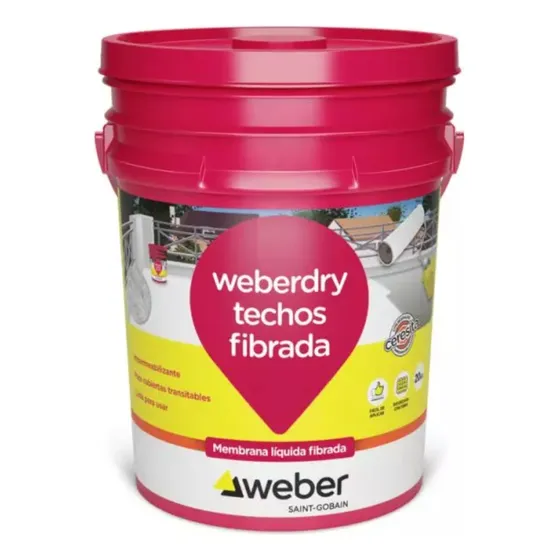 Membrana Fibrada Techos F Weberdry Weber 20 Lt