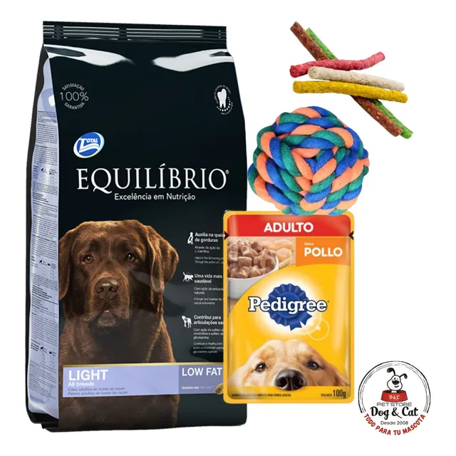 Alimento Perro Equilibrio Light 15kg + Regalos + Envio!!