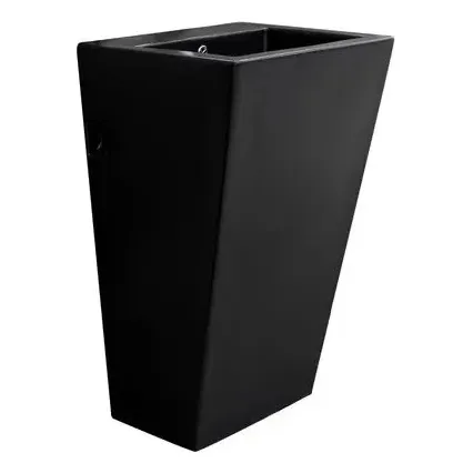 Lavamanos Torre Negro Rectangular Zt303 33x83cm