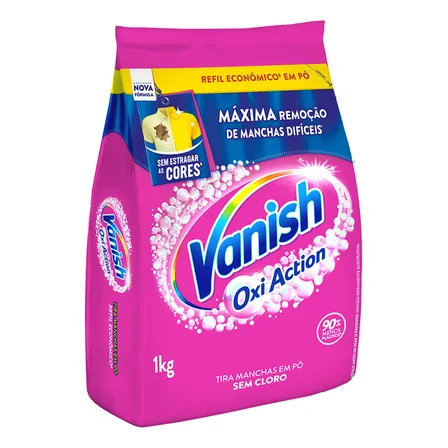 Tira Manchas Vanish Em Pó Oxi Action Para Roupas Coloridas Refil 1kg