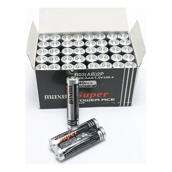 Pack 40 Pilas Carbon Maxell Tamaño Aaa