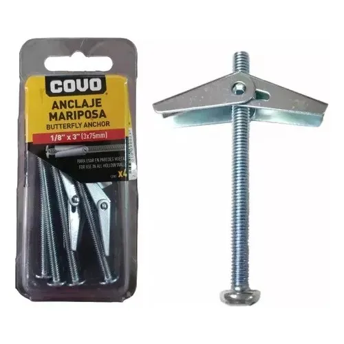 Ramplug Mariposa 1/8 X 3puLG Covo (16 Unidades)