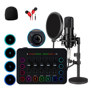 Mezclador De Audio De Juegos, Paquete De Equipos De Podcast Mezclador De Audio De Juegos, Paquete De Equipos De Podcast