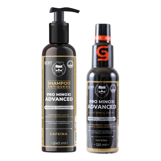 Kit Pro Minoxi Tonico + Shampoo Antiqueda E Crescimento