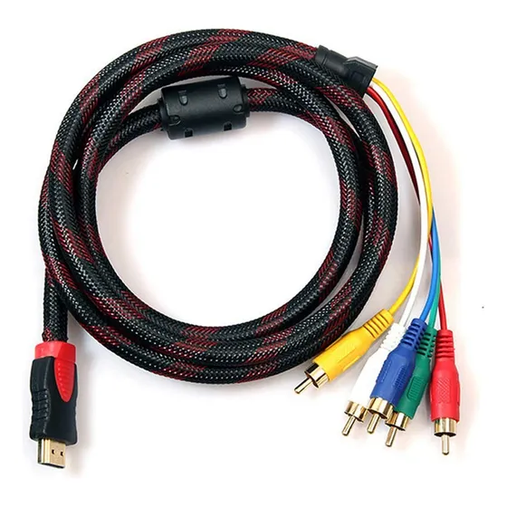 Cable Hdmi Rca Bluexin 4.9 Ft Conector Macho 5 Adaptador Av
