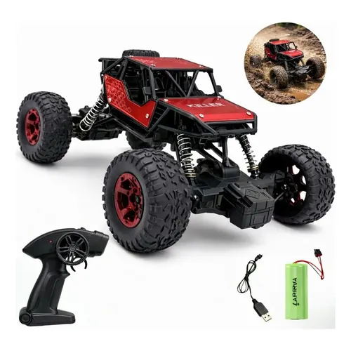 Carrinho De Controle Remoto Off Road 4x4 Sneak Monster Cor Dourado