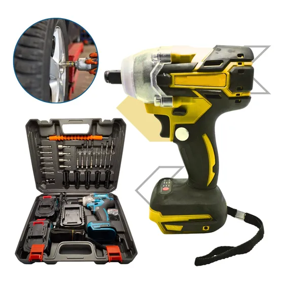 Chave De Impacto 2 Baterias Parafusadeira Brushless Bivolt