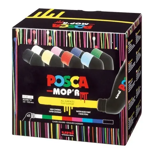 Posca Marcadores Mop'r Pcm-22 Tonos Básicos 8 Piezas