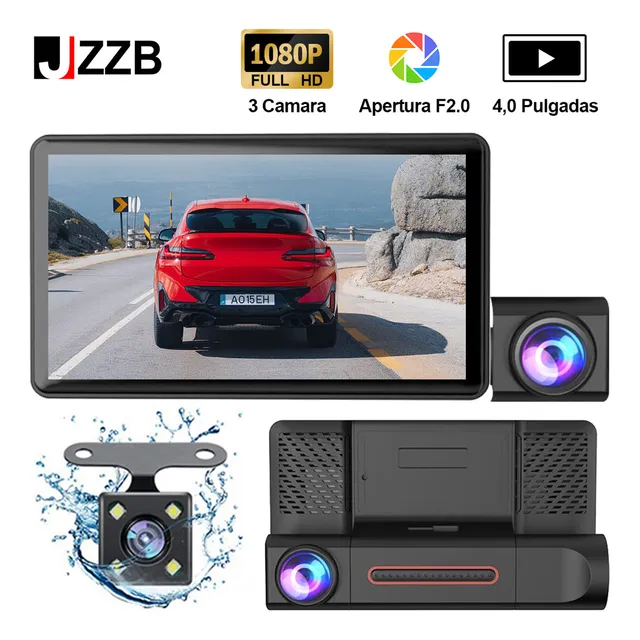 Cámara Para Automovli 3 De 1080p Tarjeta De Memoria Dash Cam Camara De Rervsa Led Para Pantalla