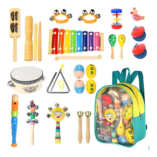 ~ Conjunto De 22 Instrumentos Percussão Para Crianças ~ Conjunto De 22 Instrumentos Percussão Para Crianças