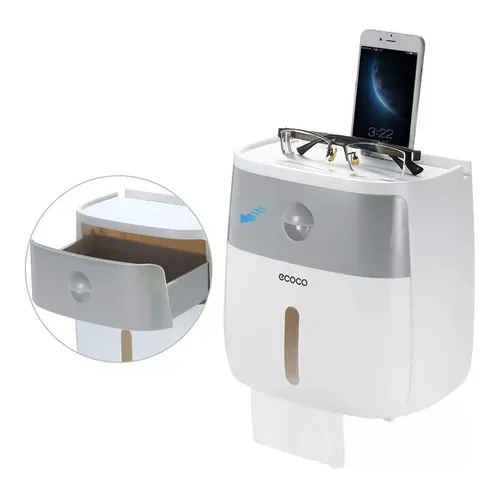 Dispensador De Pared Para Papel Higienico Con Almacenamiento