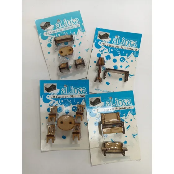 Muebles Miniatura Para Maqueta Casa Muñeca Living Comedor Living_comedor
