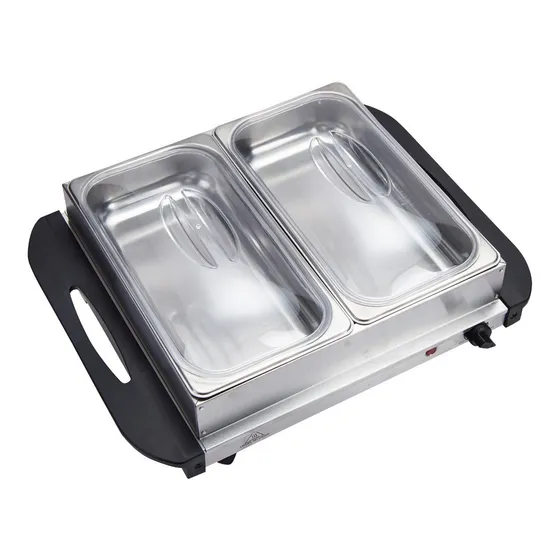 Buffetera Eléctrica Vitrina Calienta Platos 2 X 2,5lts Sikla