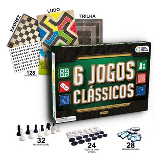 Kit 6 Jogos De Mesa Xadrez DominĂł Dama Ludo Trilha E Forca Kit 6 Jogos De Mesa Xadrez DominĂł Dama Ludo Trilha E Forca