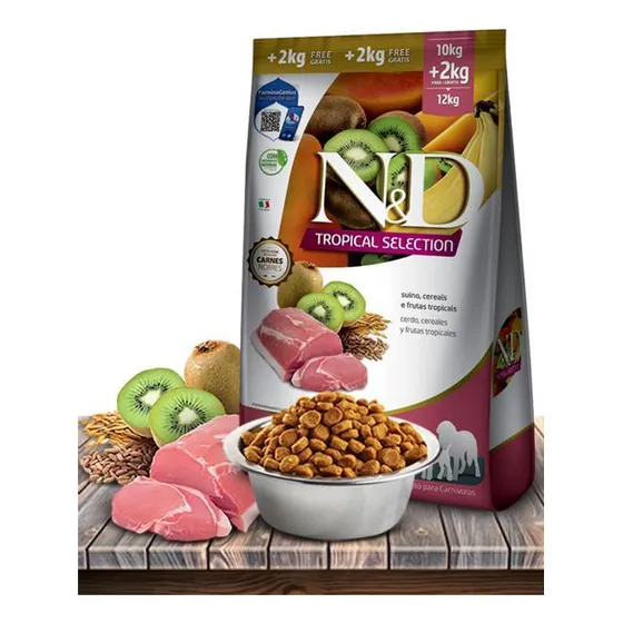 Ração Seca N&d Tropical Selection Suíno, Cereais E Frutas