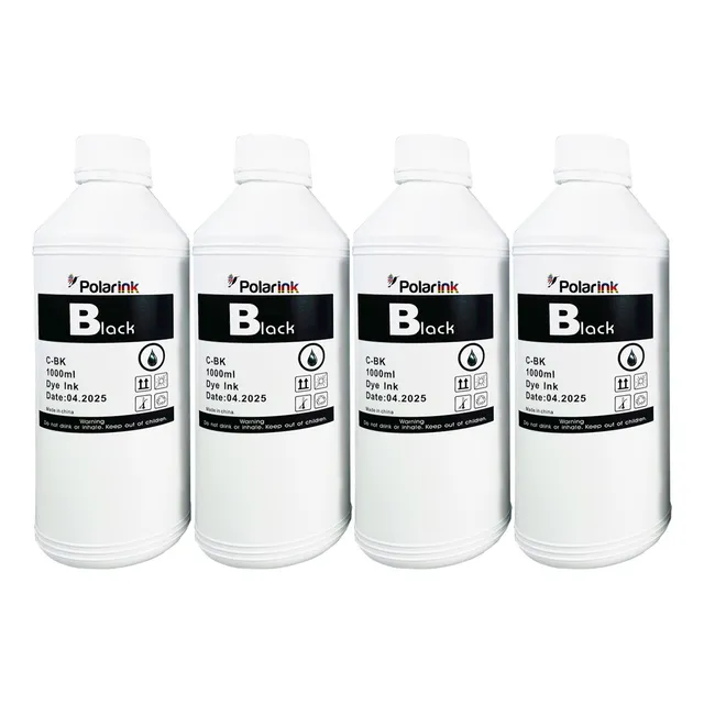 Kit 4 Litros De Tinta Negra Para Hp Epson Brother Canon Negro