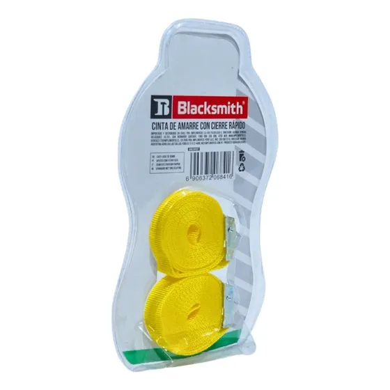 Correa Carga Motocicleta Auto 2 Und 1  X 2.5mts Blacksmit