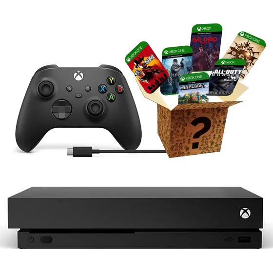 Microsoft Xbox One X 1tb Standard  Cor Preto 2022 E Jogo