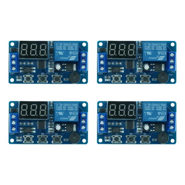 4 Pzs Temporizador Digital Timer 12v Programable 999 Minutos