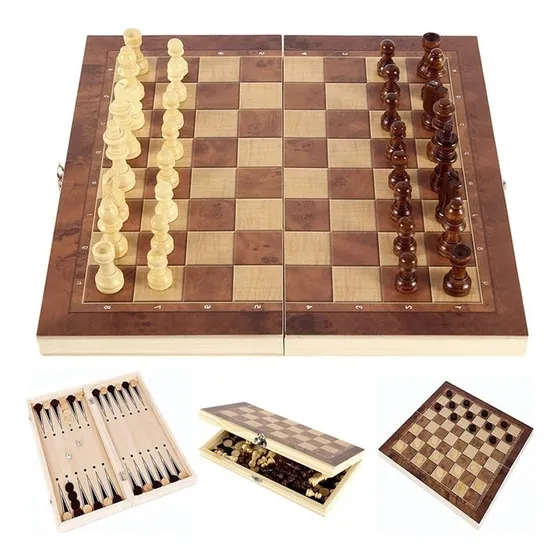 Juego De Ajedrez, Juegos De Tablero De Ajedrez De Madera De