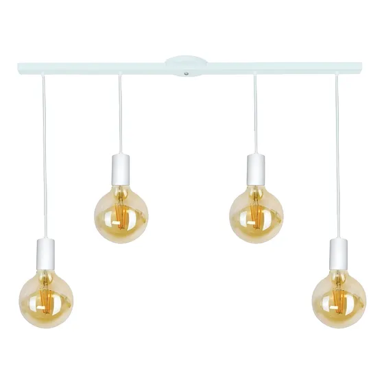 Base Con 4 Colgante Portalamparas Vintage Apto Led E27