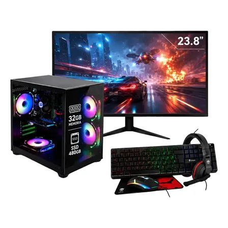 Computador Pc Gamer Ryzen 7 5700g 32gb Monitor Gamer 100hz 480 Gb 32 Gb Amd Radeon Vega 8