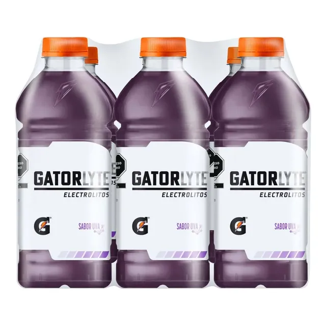 Bebida 6 Pack De Gatorlyte 20oz Sabor Uva