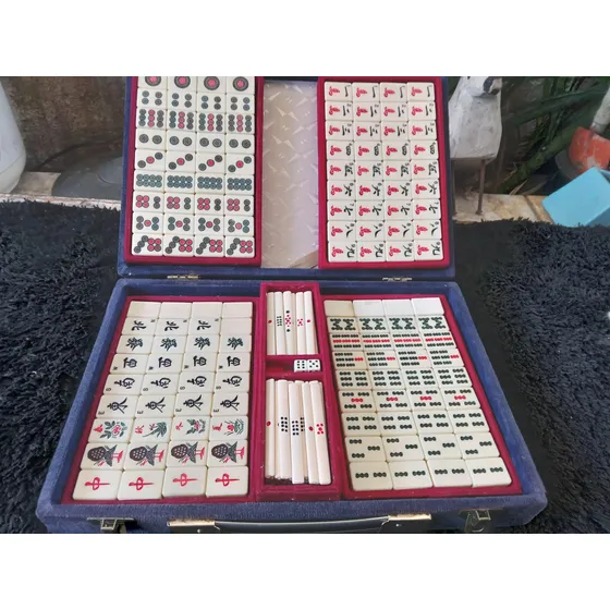 Jogo Mahjong Dominó Japonês Azul - Usado