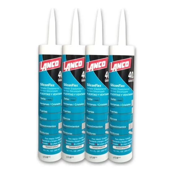 Silicona Sellador Acrilico Siliconflex Lanco 300ml