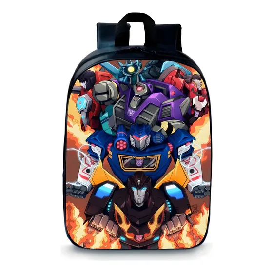 Mochila Pré Escola Creche Pequena Infantil Robôs Transformes