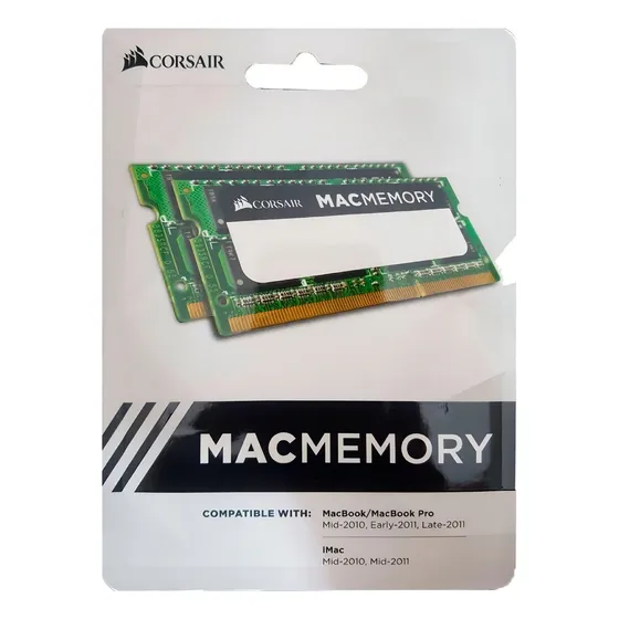 Memória Corsair 8GB 1333MHz DDR3 C9 para Macbook CMSA16GX3M2A1333C9