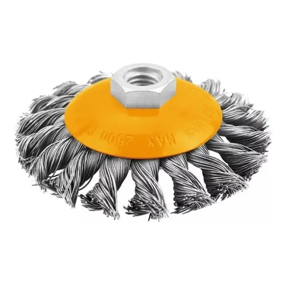  Cepillo Copa Chata Amoladora Ind.trenzado 100mm Tolsen 7752