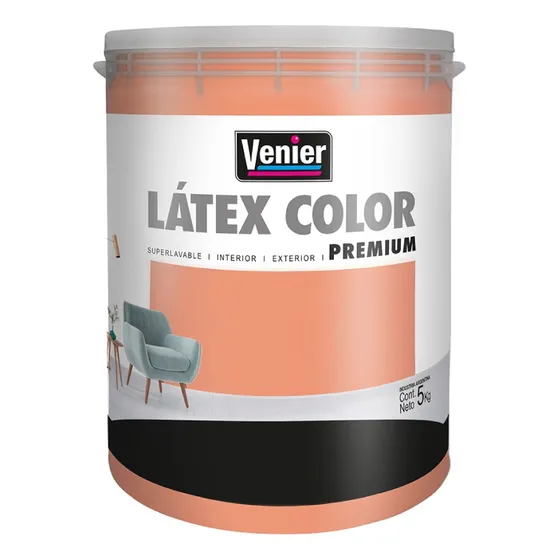 Látex Color Venier Interior/exterior | +14 Colores | 4lt