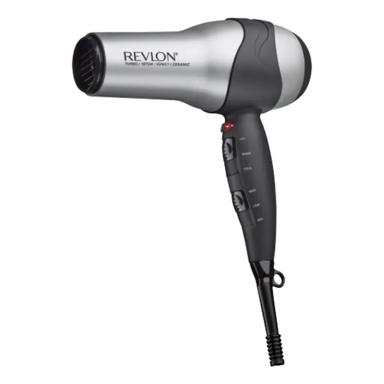 Secadora de cabello RevlonFast Flawless Drying RV473CP1 gris y negra